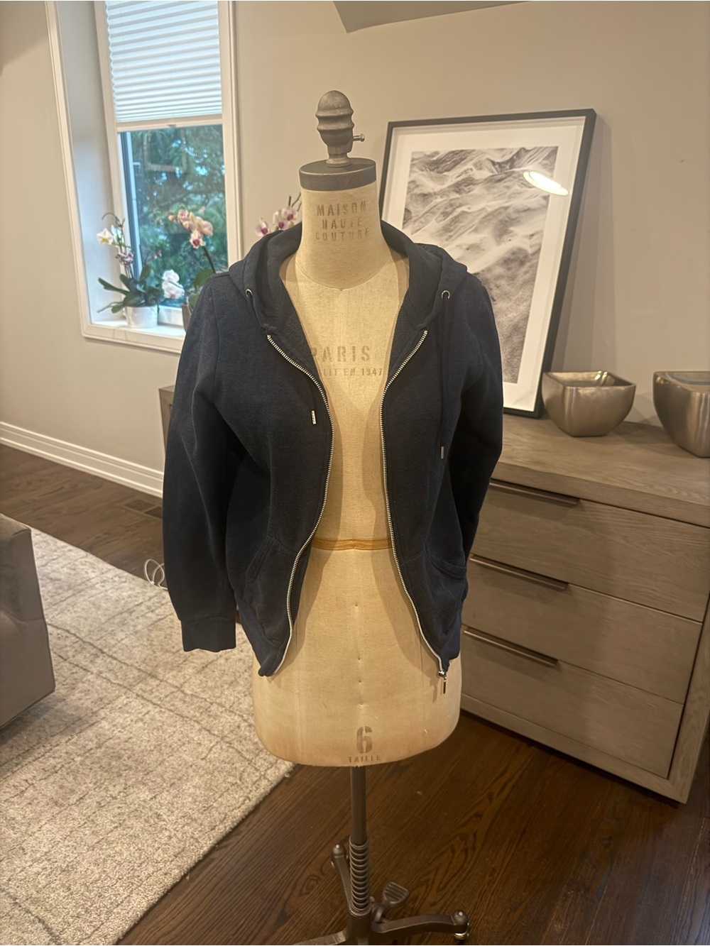 Primark Navy Zip-Up Hooded Utility Jacket